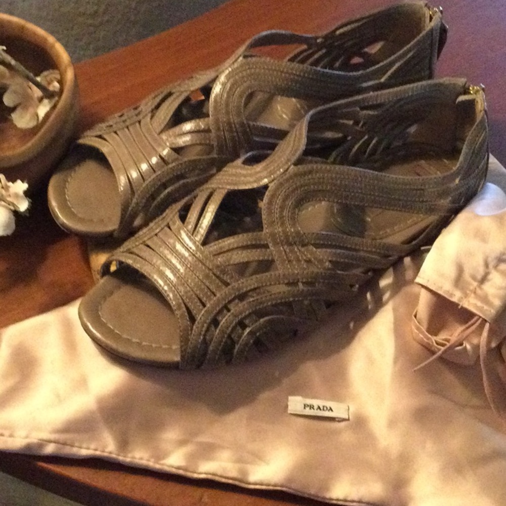 Prada Women's Gray Sandals